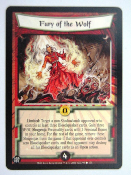 Vintage L5R Cards: FURY OF THE WOLF #