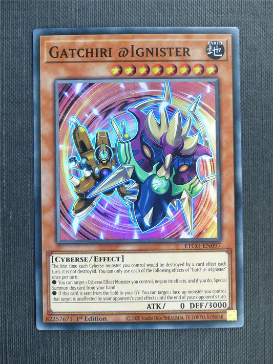 Gatchiri Ignister - Super Rare - ETCO - 1st ed Yugioh Card