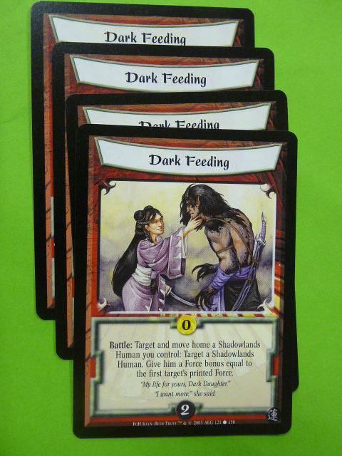 L5R Card Legend of Five Rings: DARK FEEDING 121/156 x4