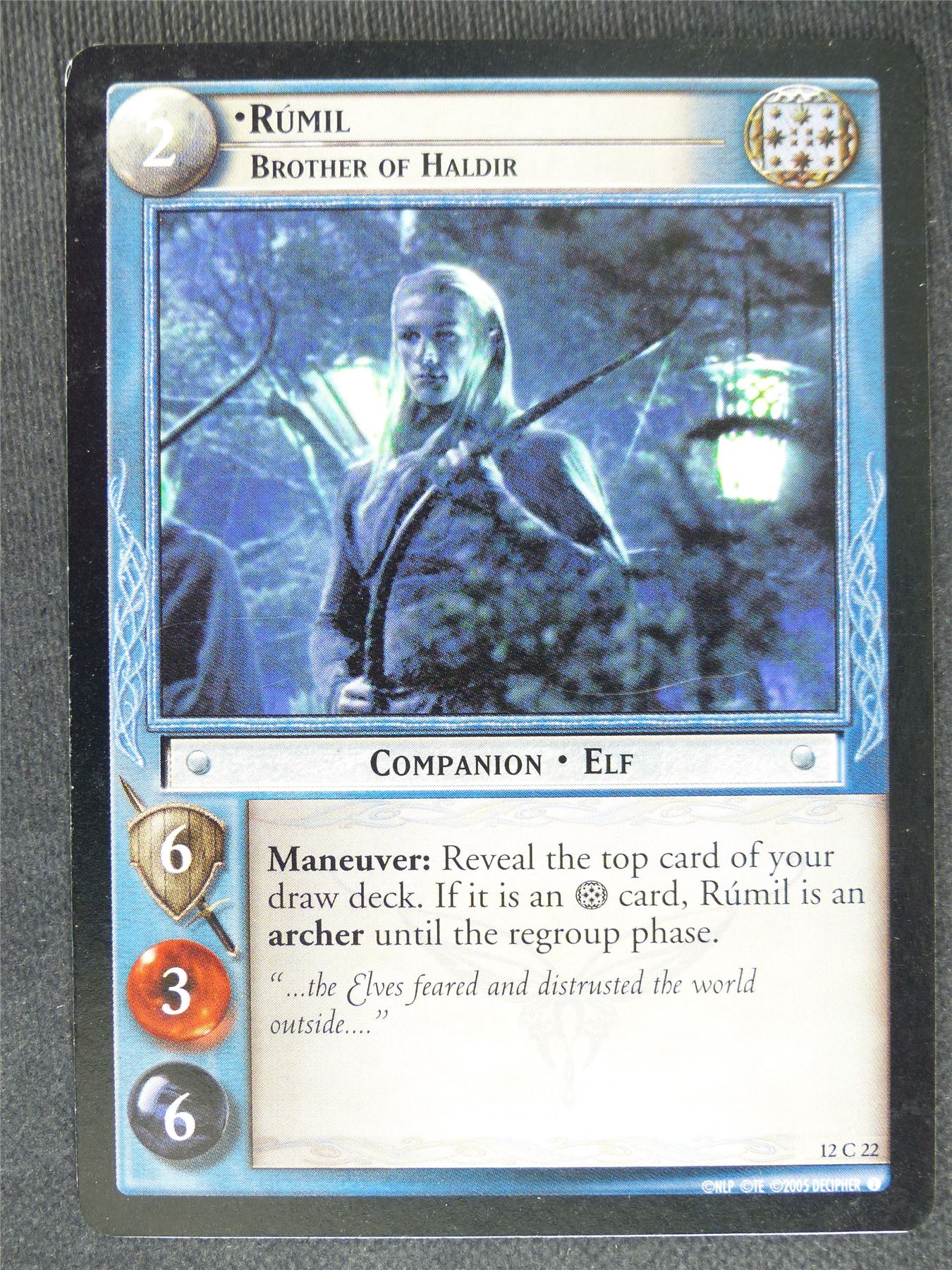 Rumil 12 C 22 - played - LotR cards #CK