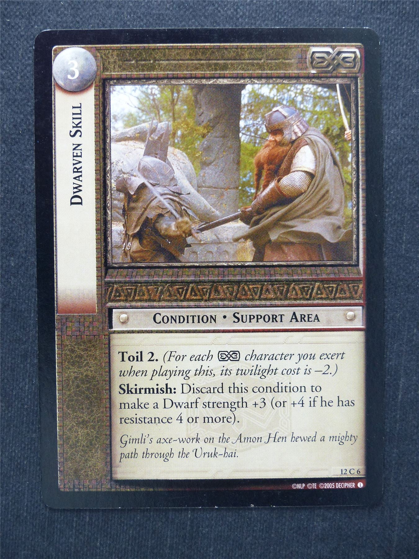 Dwarven Skill 12 C 6 - LotR Cards #NU