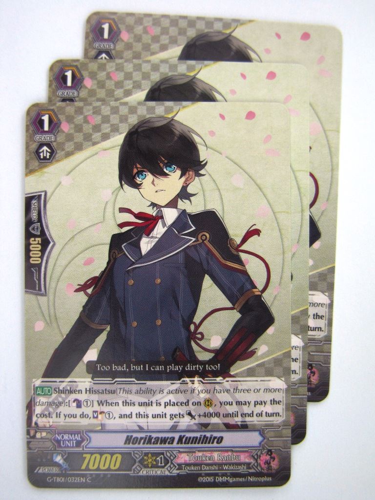 Vanguard Cards: HORIKAWA KUNIHIRO G-TB01 x3 # 1F37