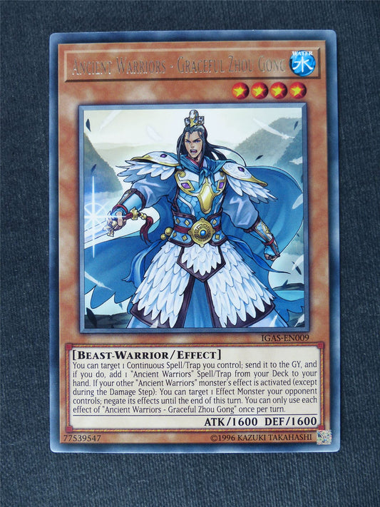 Ancient Warriors - Graceful Zhou Gong IGAS Rare - Yugioh Cards #VH