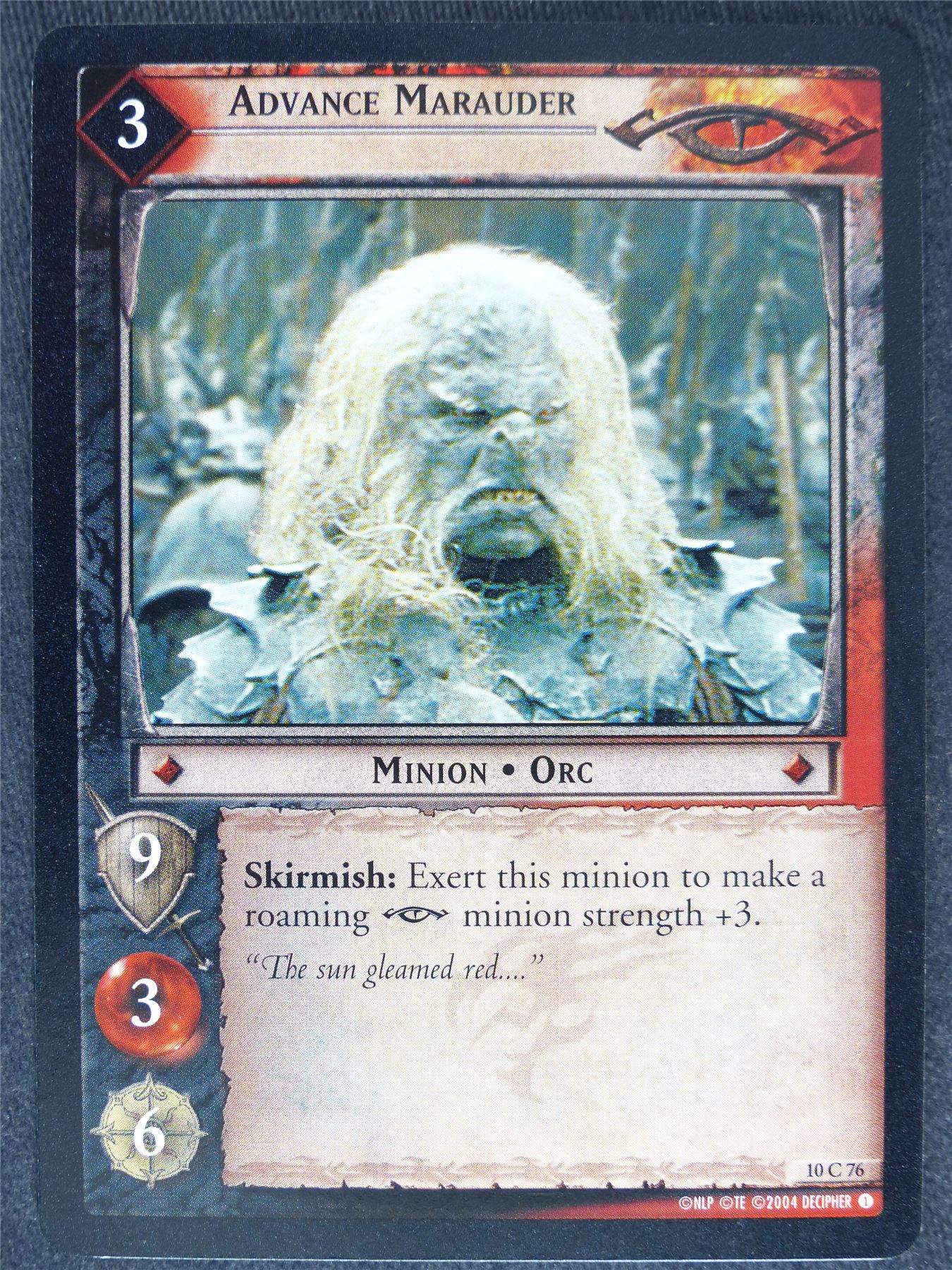 Advance Marauder 10 C 76 - played - LotR Cards #YR