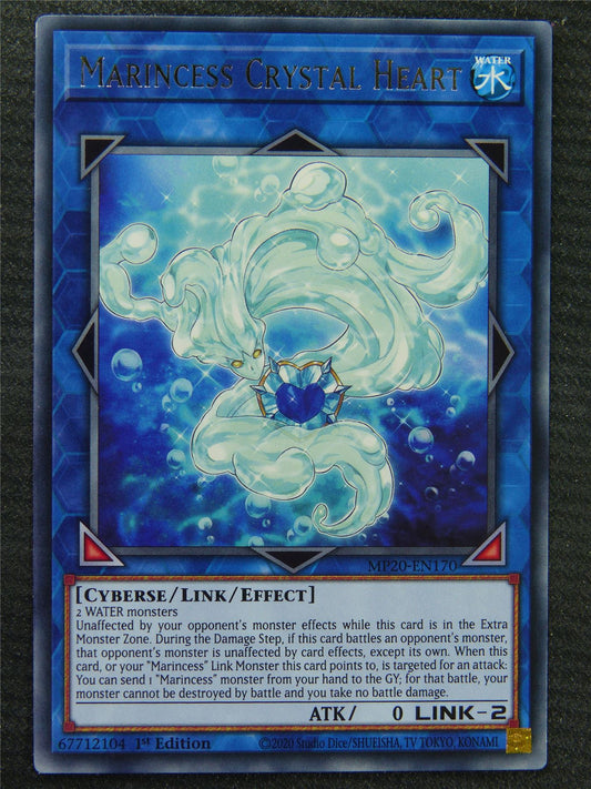 Marincess Crystal Heart MP20 Rare - 1st ed - Yugioh Card #8QP