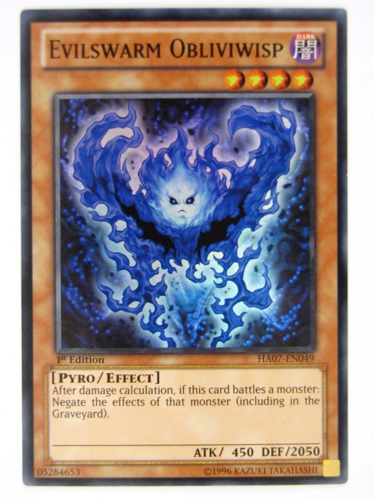 Yugioh Cards: EVILSWARM OBLIVIWISP HA07 SUPER RARE # 21F99