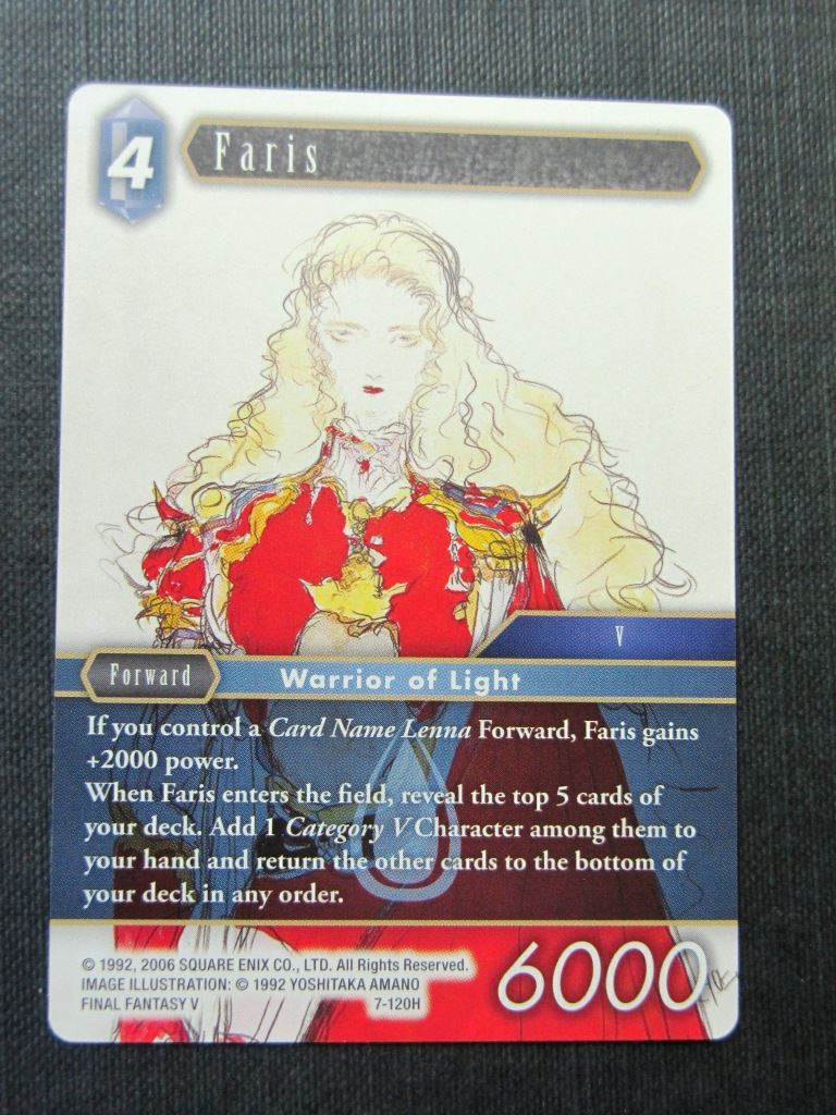 Faris 7-120H - Final Fantasy Cards # 4H66