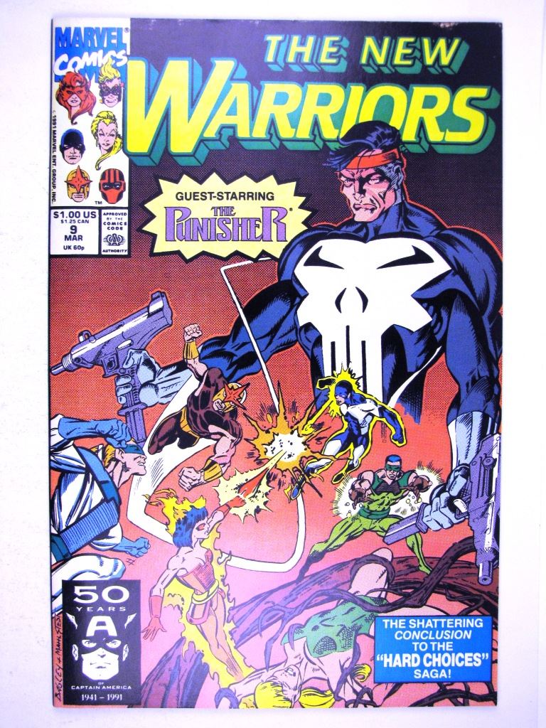 Marvel Comic: THE NEW WARRIORS #9 MARCH 1991 # 21A91