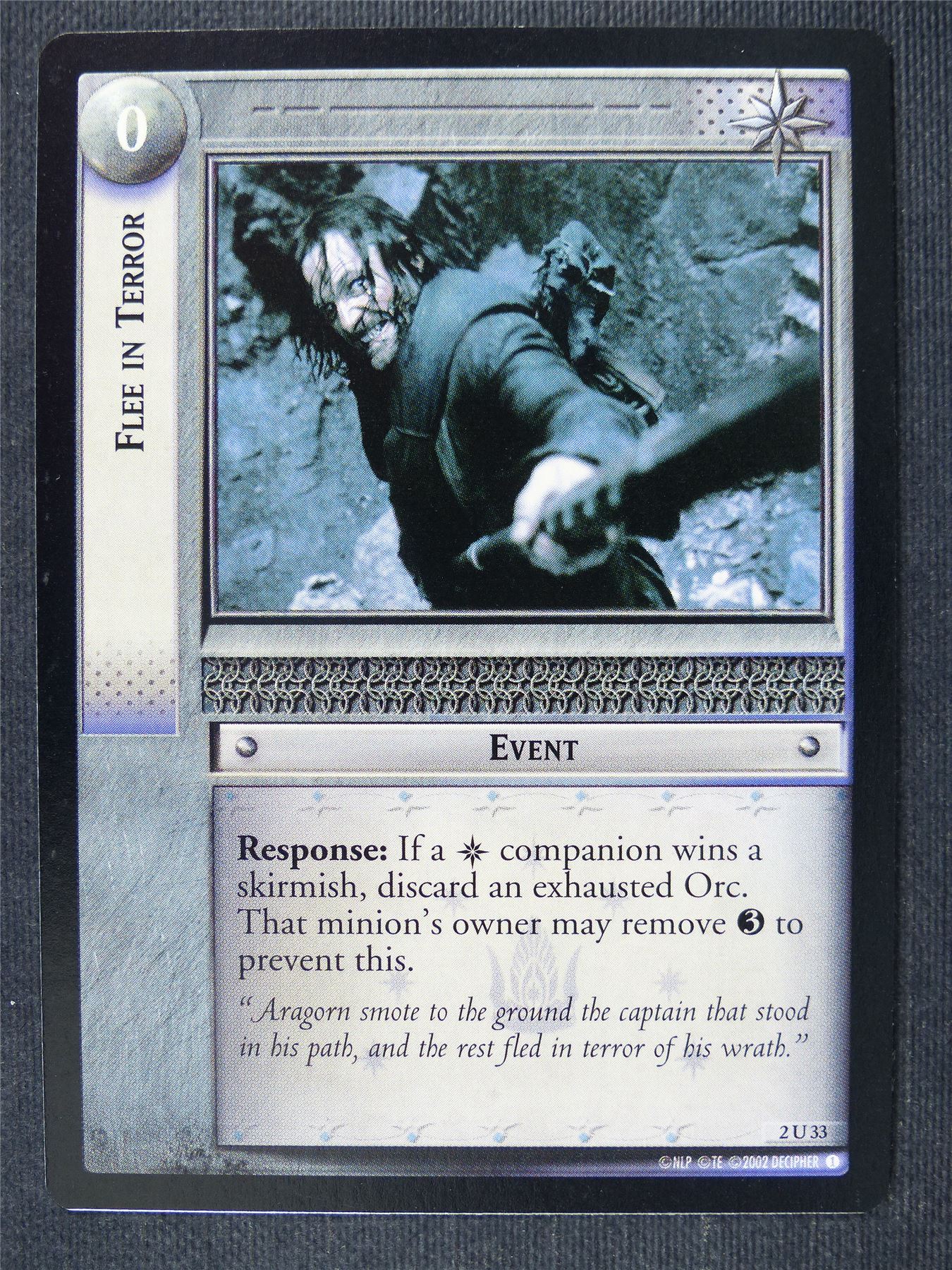 Flee In Terror 2 U 33 - LotR Cards #3J3