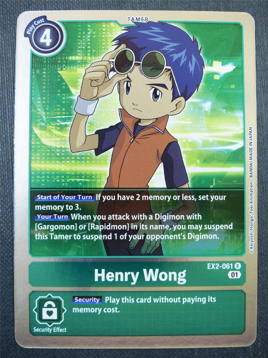 Henry Wong EX2 R - Digital Hazard - Digimon Card #4JP