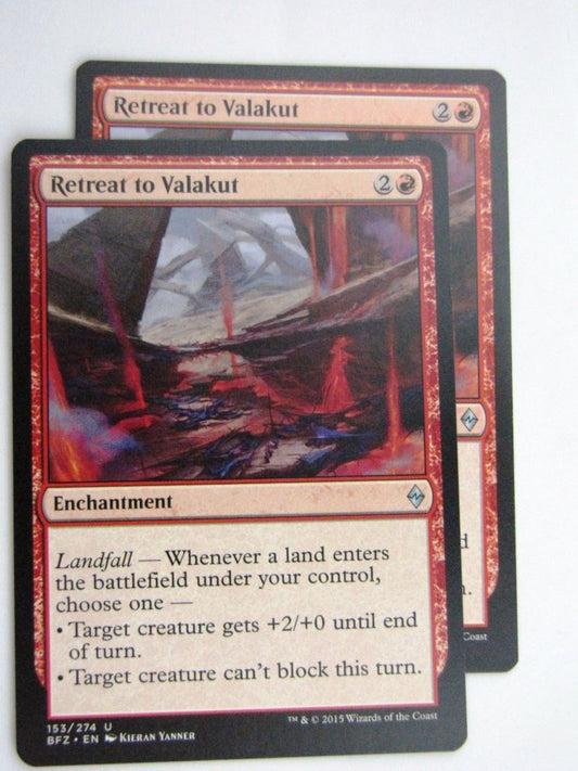 MTG Cards: BATTLE FOR ZENDIKAR: RETREAT TO VALAKUT x2 # 37B98