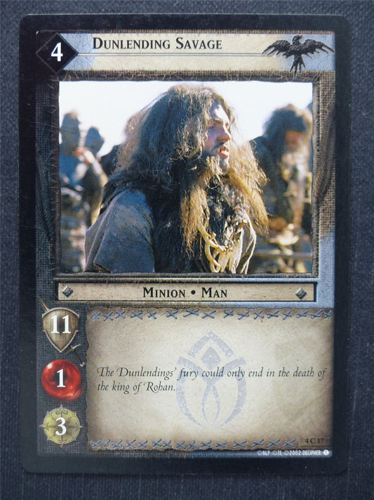 Dunlending Savage 4 C 17 - LotR Cards #Q3