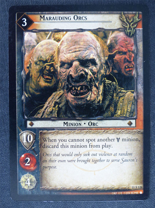 Marauding Orcs 11 S 126 - played - LotR Cards #NU