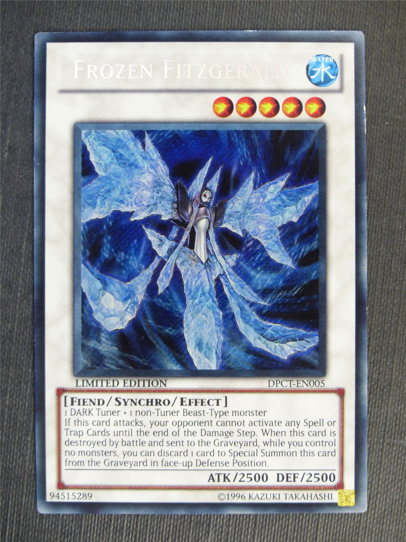 Frozen Fitzgerald DPCT Secret Rare - limited ed - Yugioh Cards #2AC