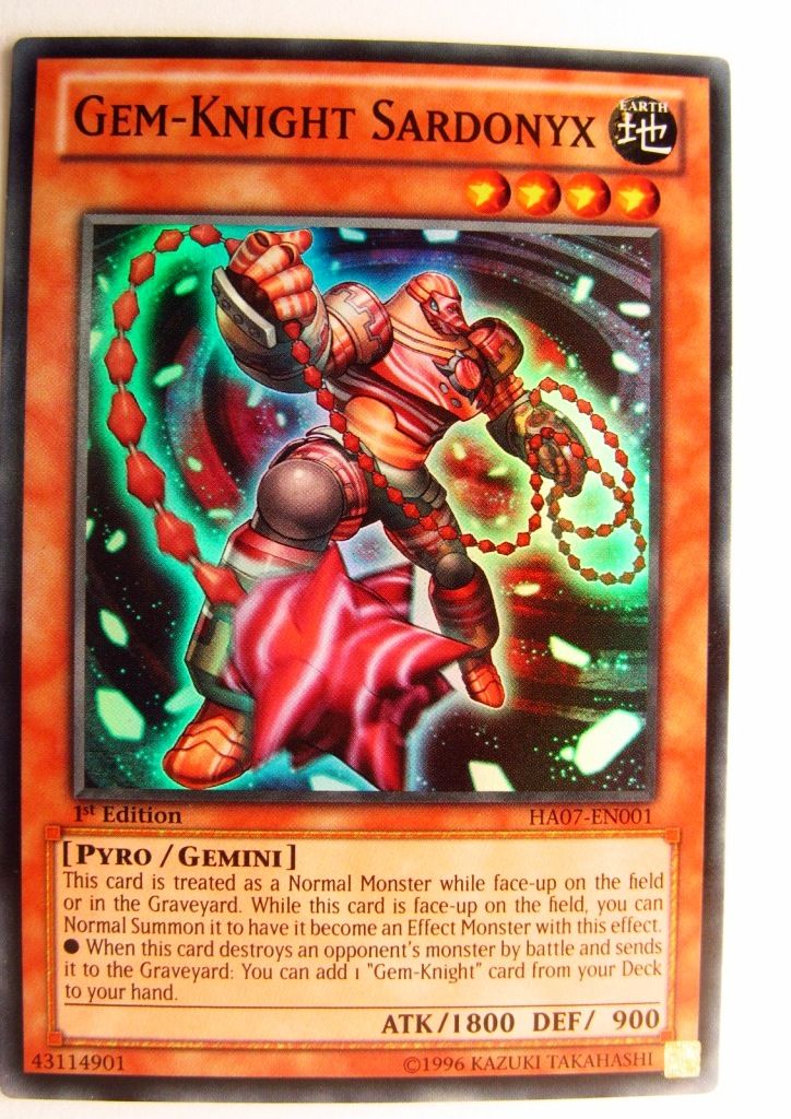 GEM-KNIGHT SARDONYX HA07 SUPER RARE - Yugioh Card