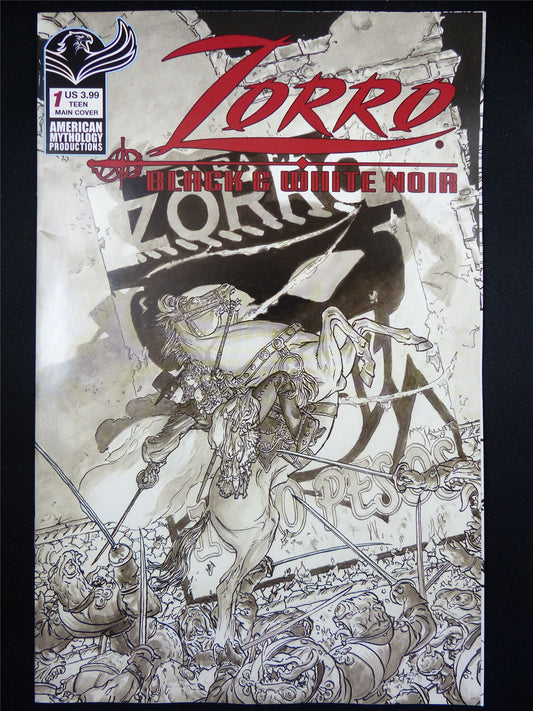 ZORRO:  Black & White Noir #1 - Jan 2023 Mythology Comic #1T3