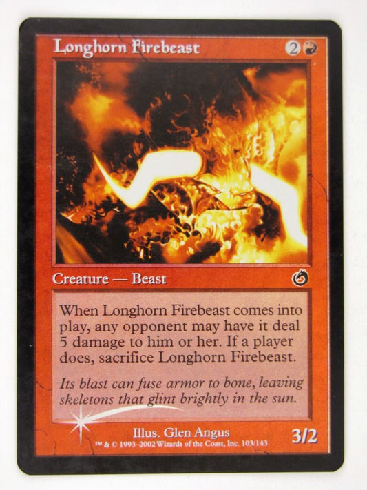 Mtg FOIL - LONGHORN FIREBEAST - played