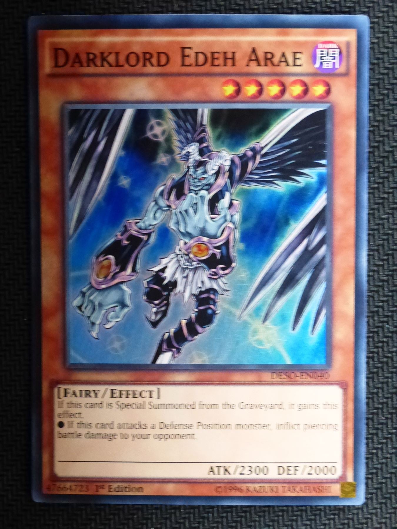 Darklord Edeh Arae - DESO - Super Rare - Yugioh Card # 1I25