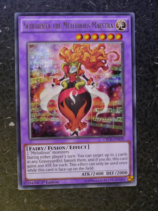 Yugioh Cards: SCHUBERTA THE MELODIOUS MAESTRA CROS SUPER RARE # 3G33