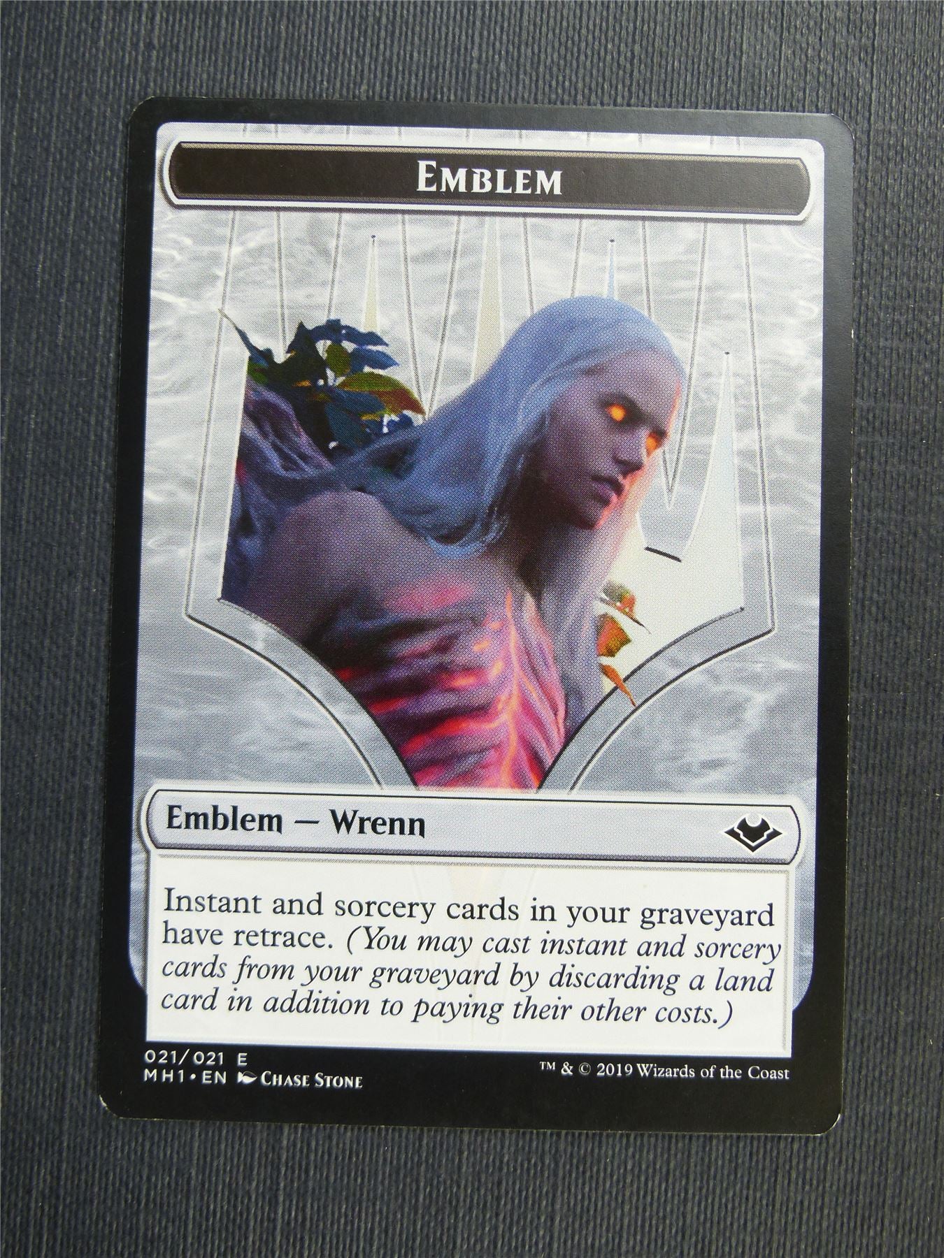 Wrenn Emblem / Elemental - Mtg Magic Token Cards #4OJ