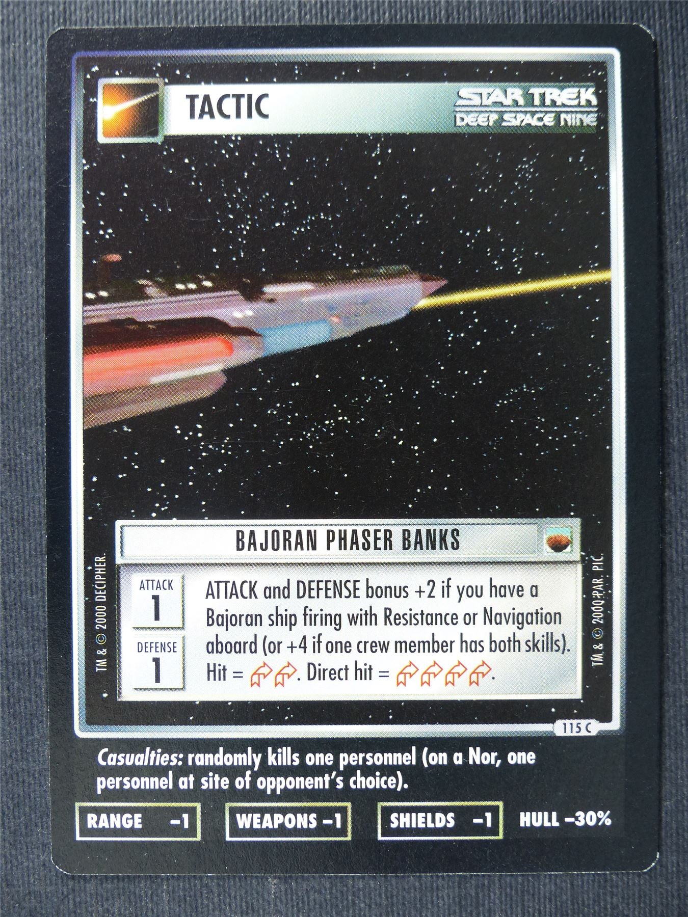 Bajoran Phaser Banks - DS9 - Star Trek Cards #Y4