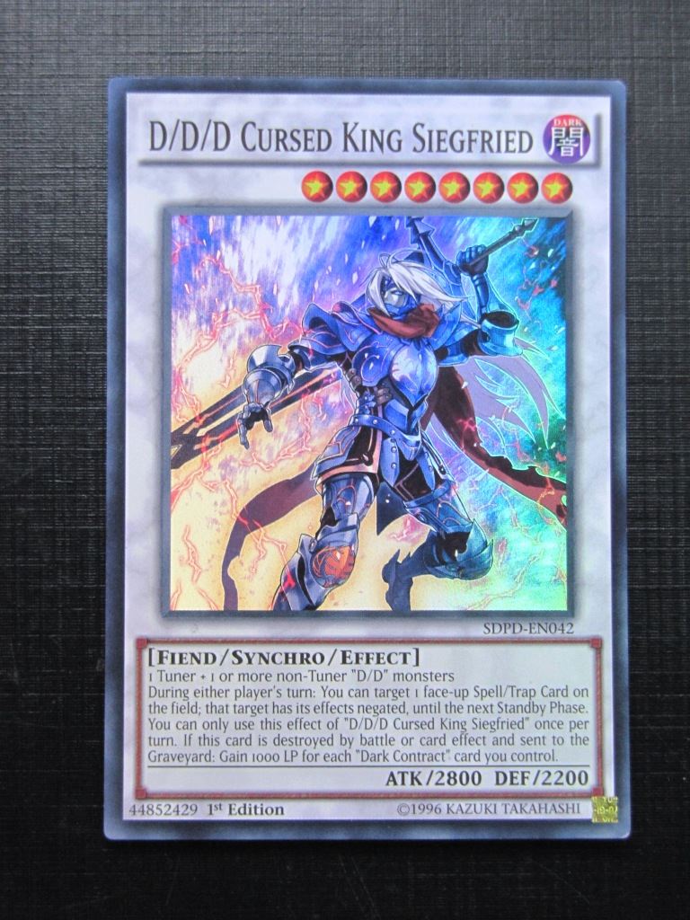 Yugioh Cards: D/D/D CURSED KING SIEGFRIED SDPD SUPER RARE # 28G64