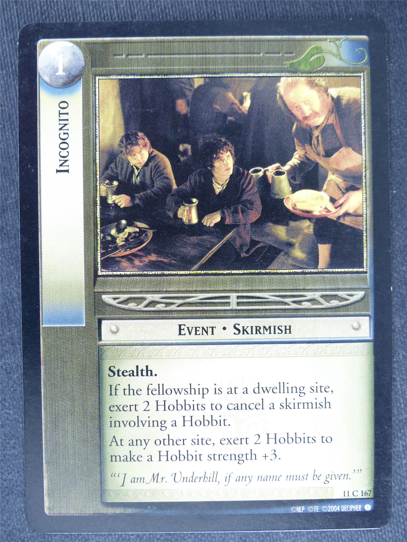 Incognito 11 C 167 - played - LotR Cards #P8