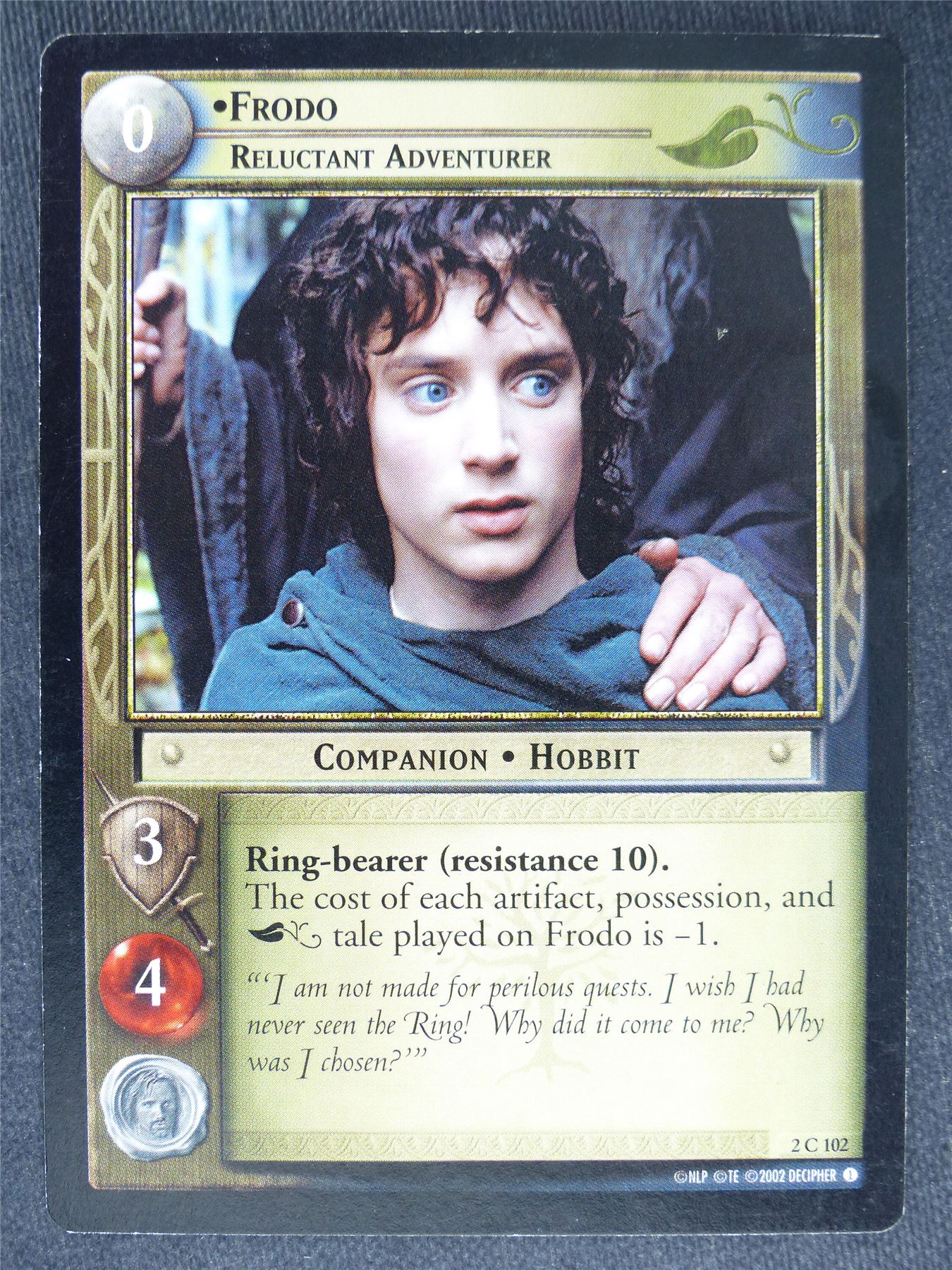 Frodo 2 C 102 - played - LotR Cards #P2