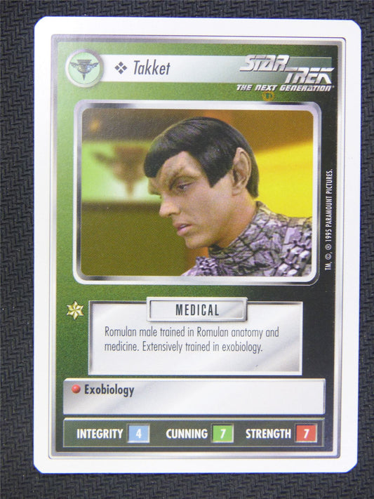 Takket White Border - Star Trek Next Gen Card  #4PP