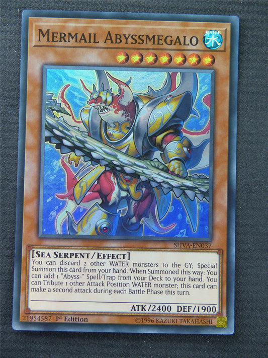 Mermail Abyssmegalo SHVA Super Rare - 1st Edition - Yugioh Card #1Q9