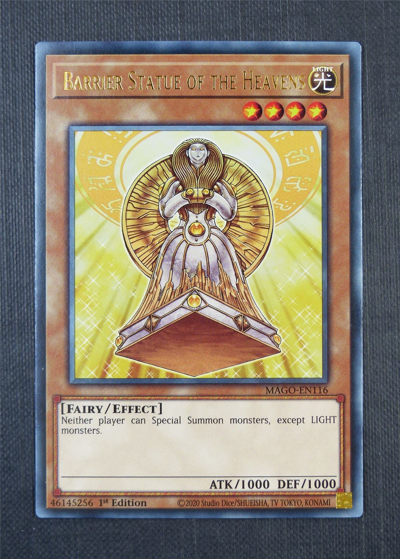 Barrier Statue of Heavens MAGO 1st Ed - Ultra Rare - Yugioh Card #7EW