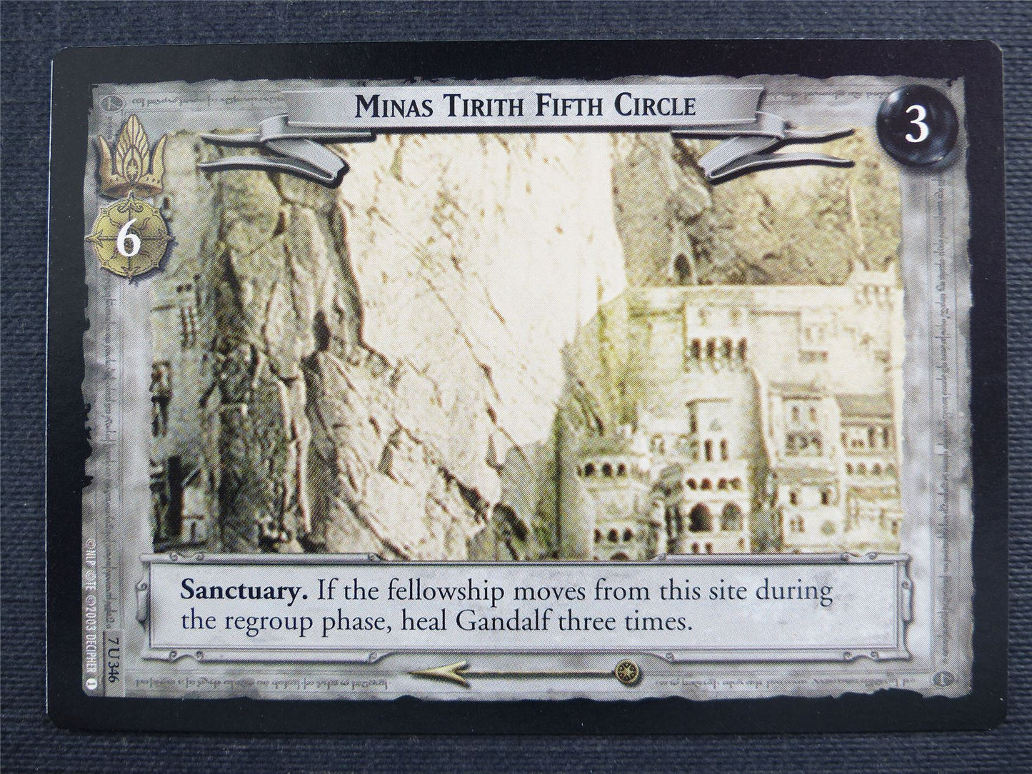 Minas Tirith Fifth Circle 7 U 346 - LotR Cards #2YE