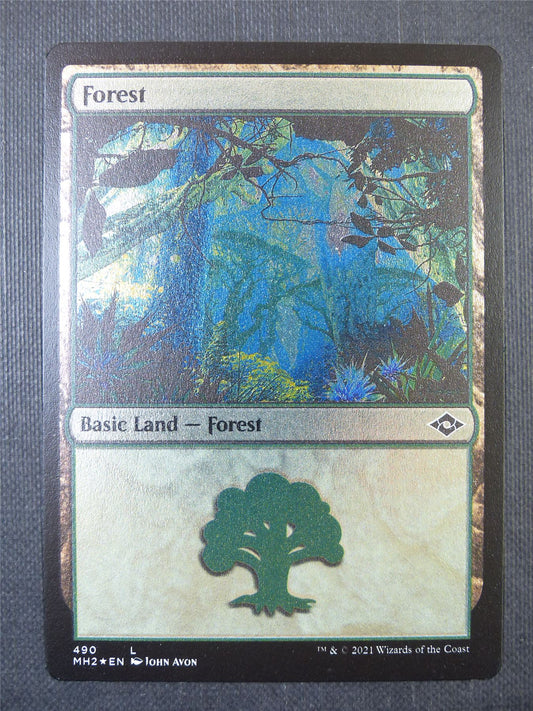 Forest Etched Foil - Mtg Card #8X7