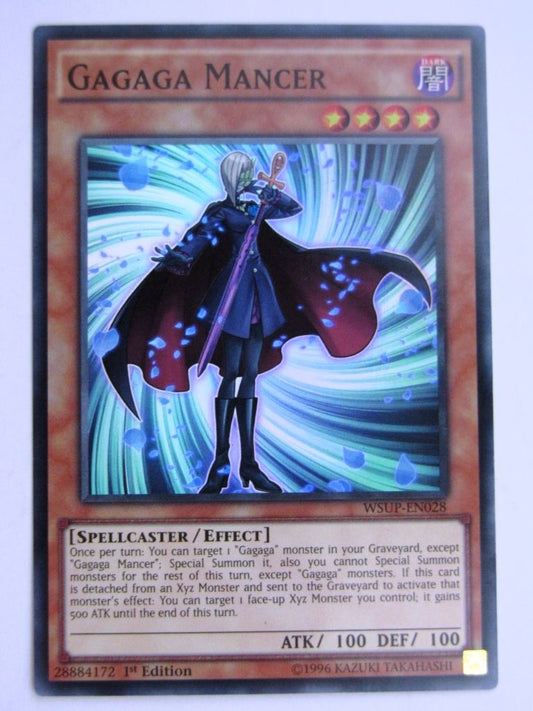 Yugioh Played Cards: GAGAGA MANCER WSUP SUPER RARE # 29H4