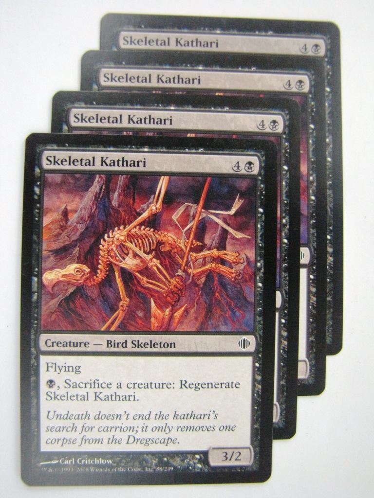 MTG Magic Played Cards: SKELETAL KATHARI x4 # 8A36