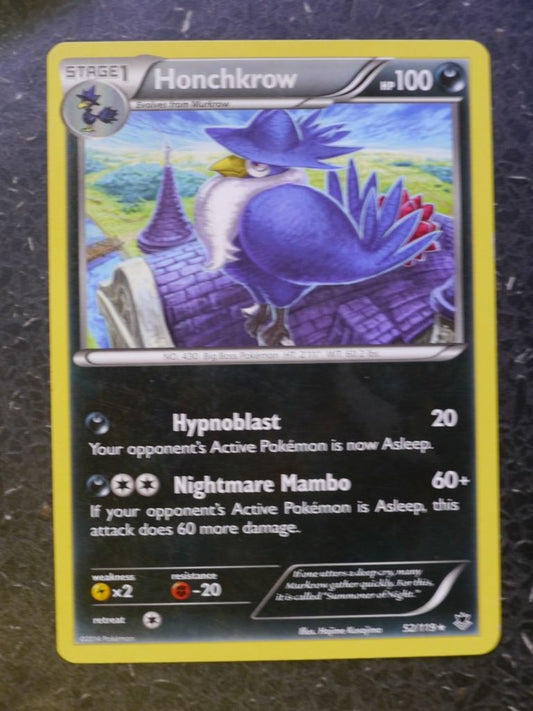 Pokemon Cards: HONCHKROW 52/119 RARE # 6A13