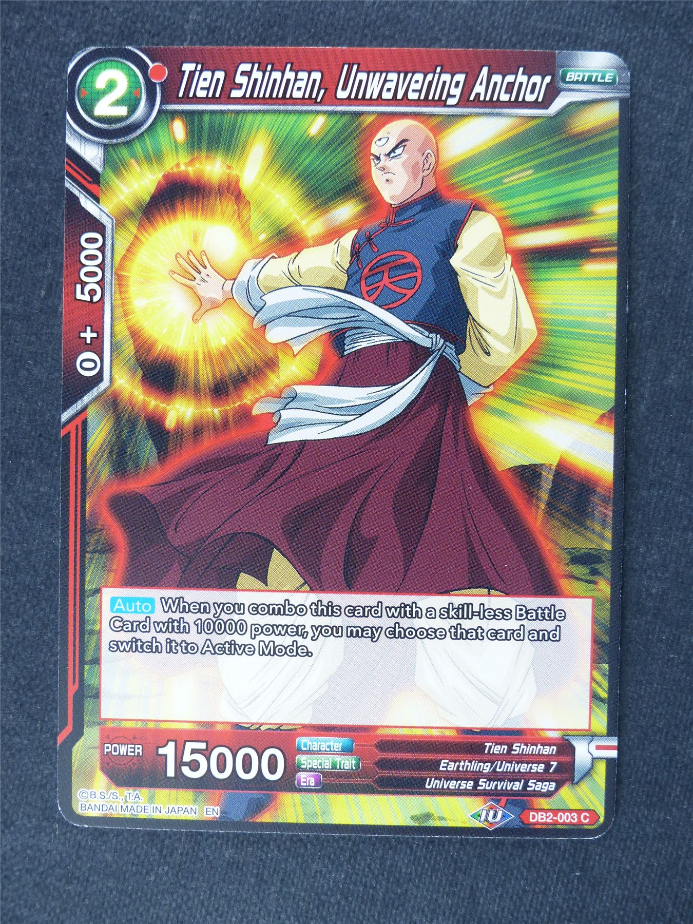 Tien Shinhan Unwavering Anchor - Dragon Ball Super Cards #JQ