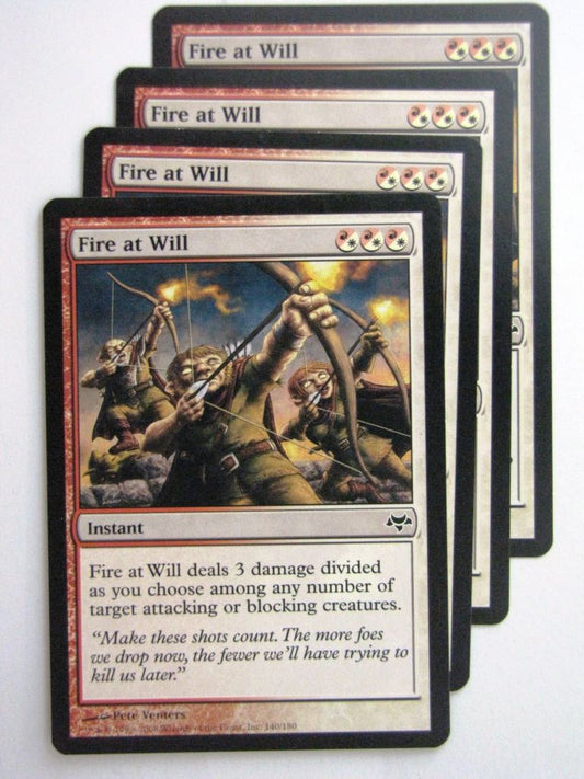 MTG Magic Cards: FIRE AT WILL x4 # 23D69