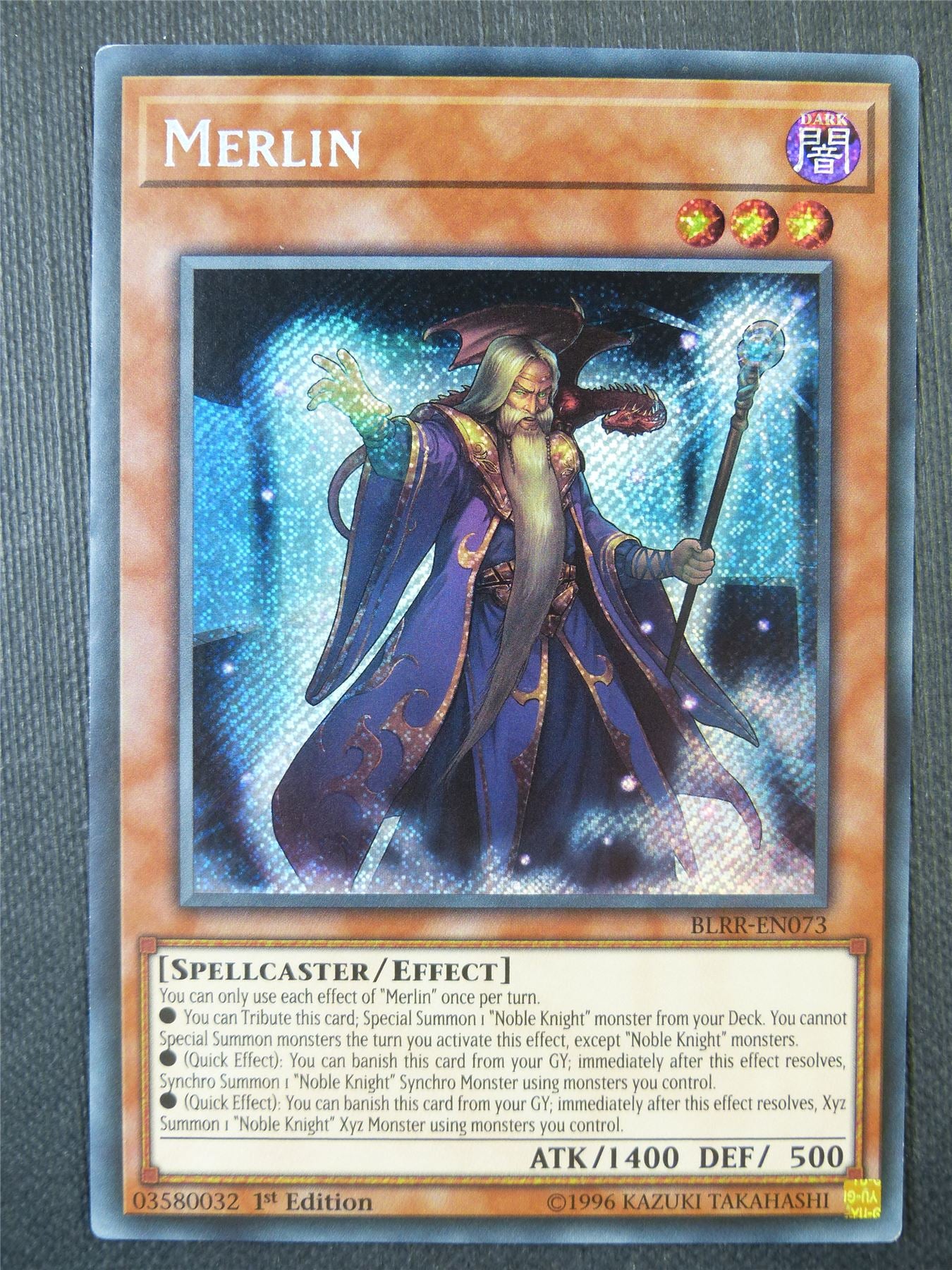 Merlin BLRR Secret Rare - 1st ed Yugioh Card #8HT