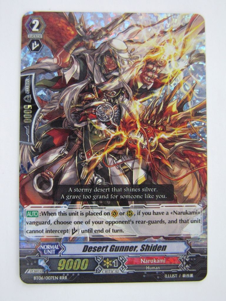 Vanguard Cards: DESERT GUNNER, SHIDEN BT06 RRR # 3E74