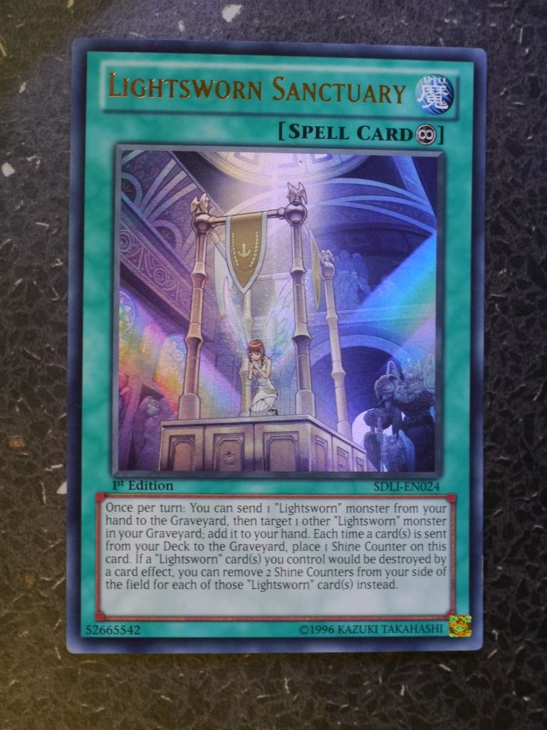 Yugioh Cards: LIGHTSWORN SANCTUARY SDLI SUPER  RARE # 3D23