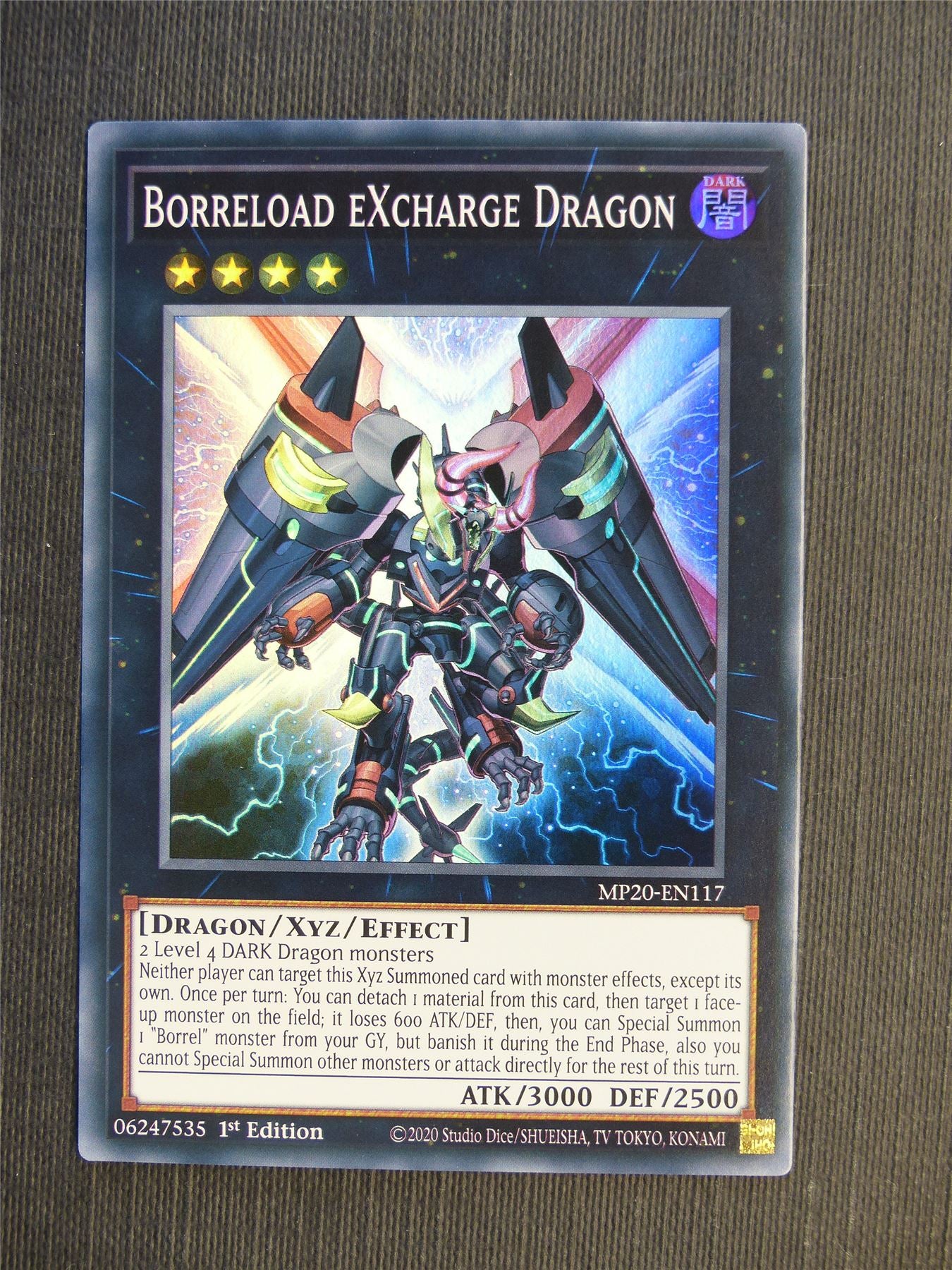 Borreload Excharge Dragon MP20 Super Rare - 1st ed - Yugioh Cards #68L