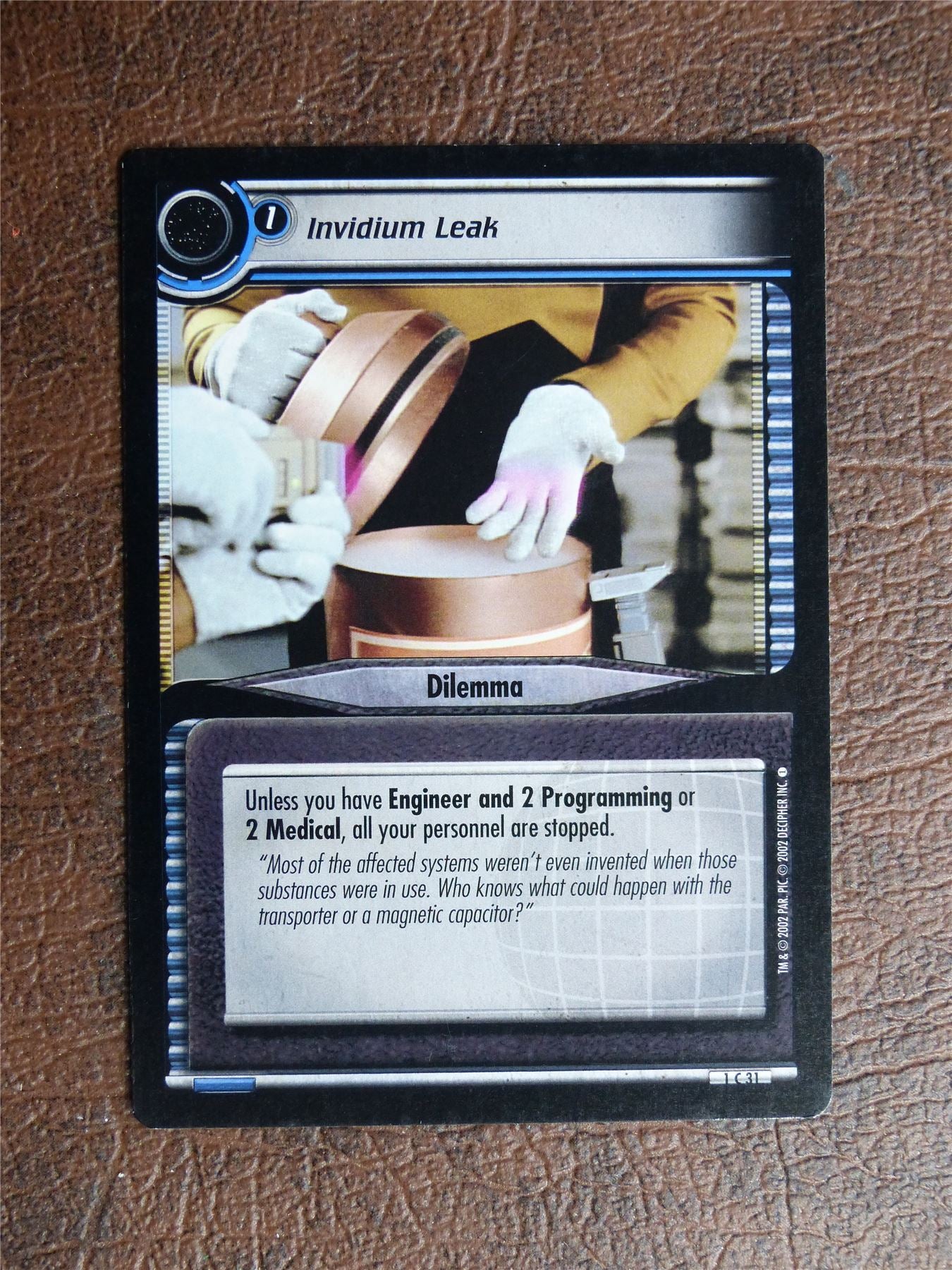 Invidium Leak - Star Trek CCG TCG Card #ZJ