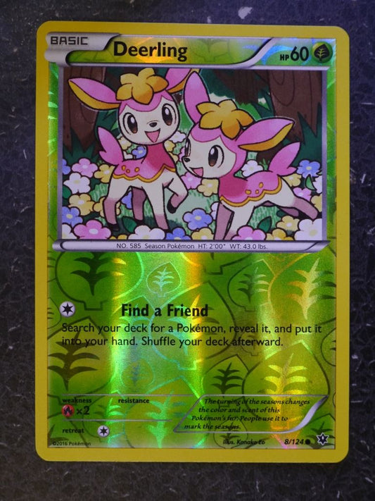 Pokemon Cards: DEERLING 8/124 REVERSE HOLLOW # 5H76