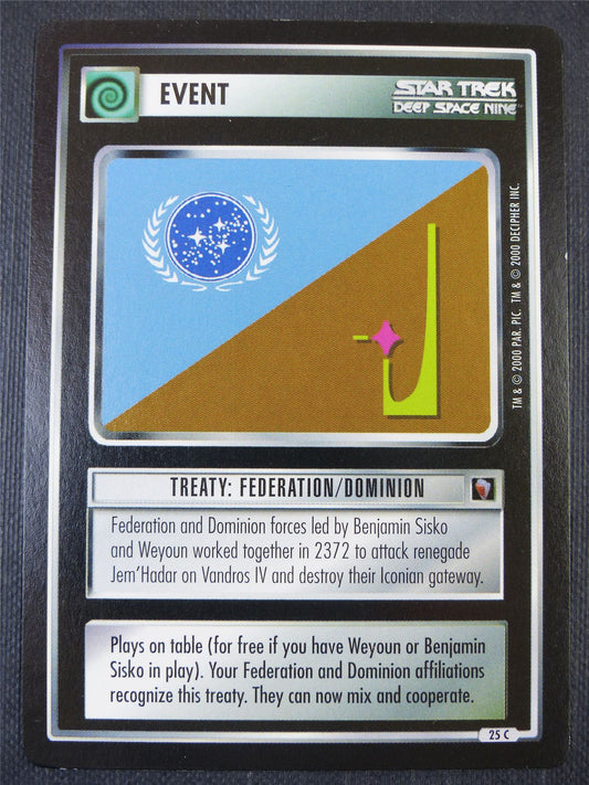 Treaty: Federation/Dominion - DS9 - Star Trek Card #663