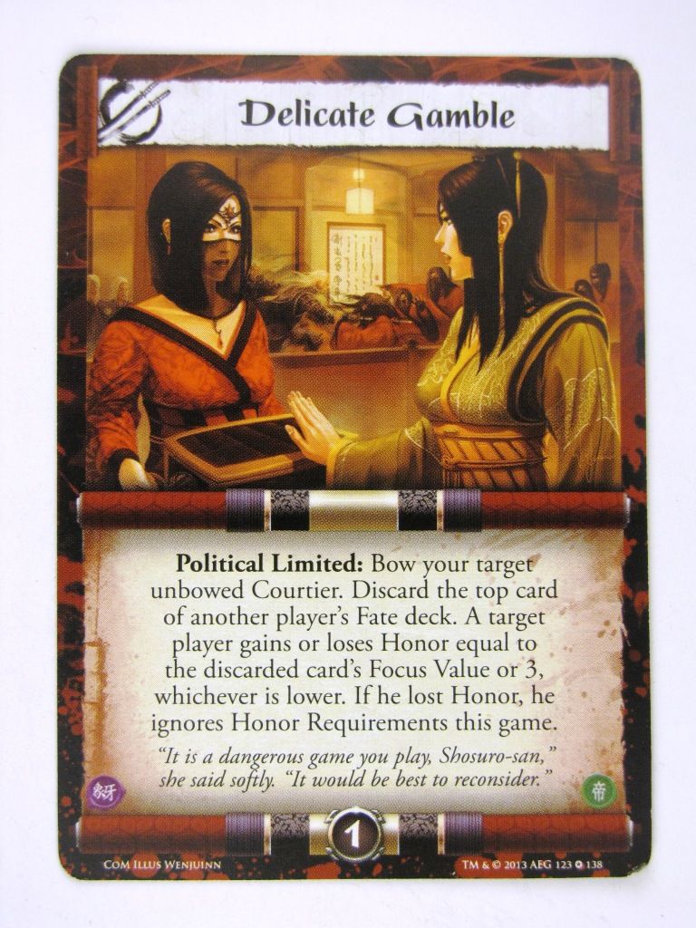 L5R Cards: Coils Of Madness: DELICATE GAMBLE # 14G59