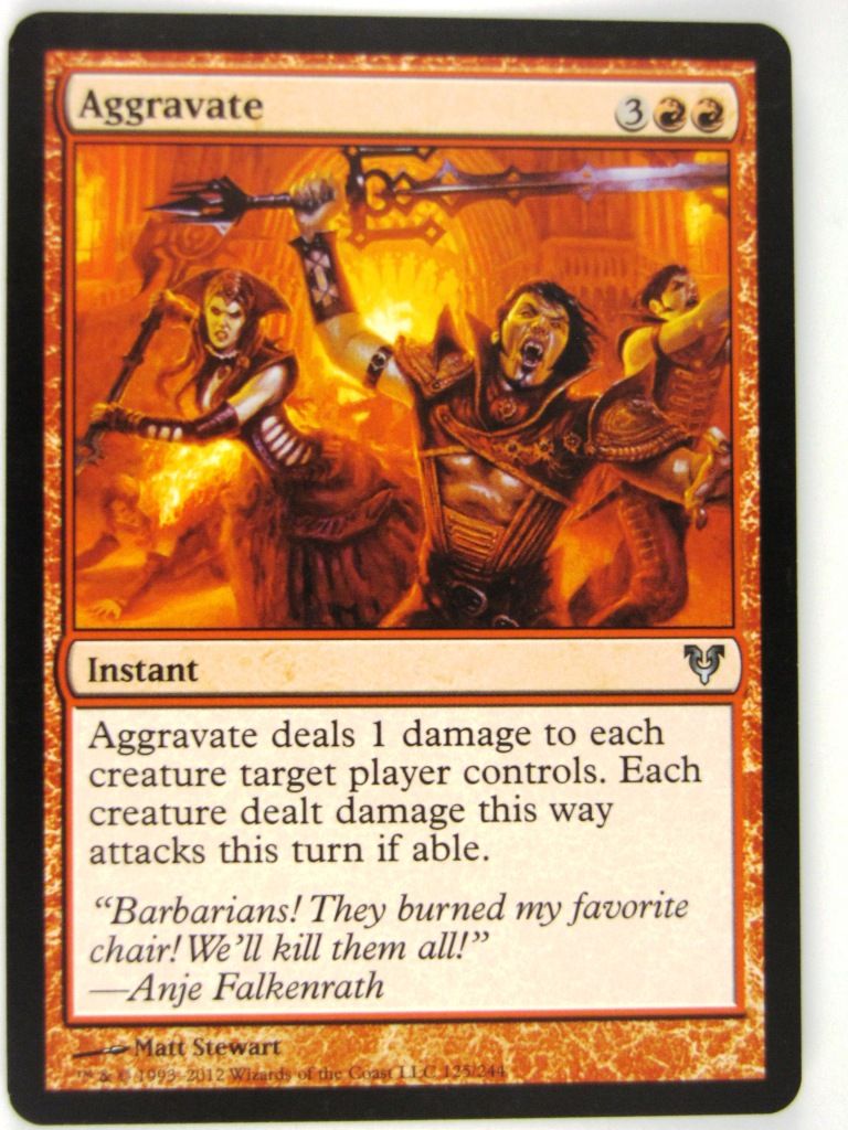 MTG Magic: The Gathering Cards: AGGRAVATE: AVR