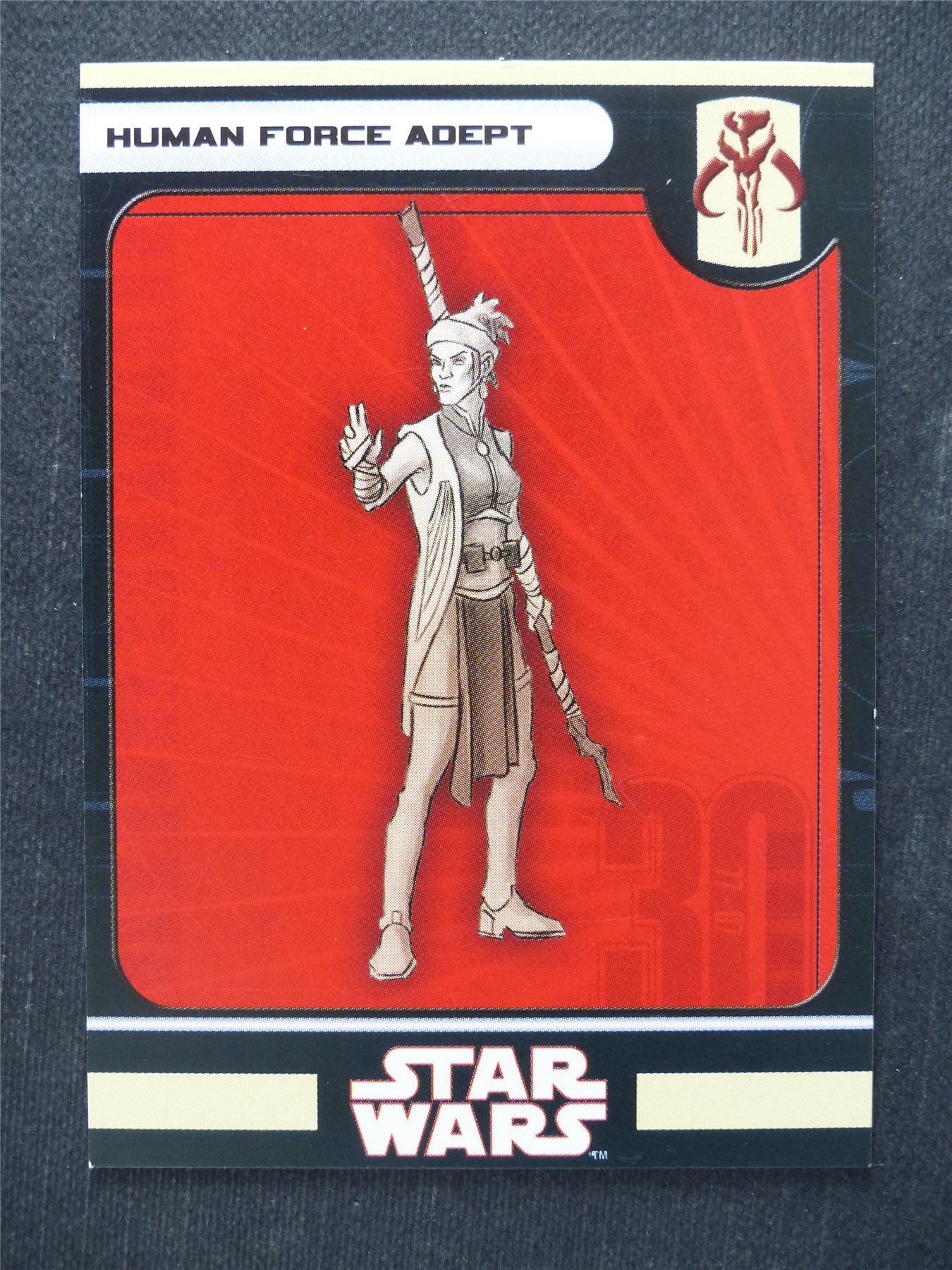 Human Force Adept 45/60 - Star Wars Miniatures Spare Cards #6U