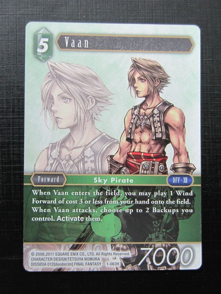 Vaan 1-063H - Final Fantasy Card # 1D52