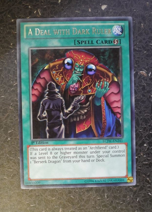 YuGiOh Cards: A DEAL WITH DARK RULER LCJW RARE # F95